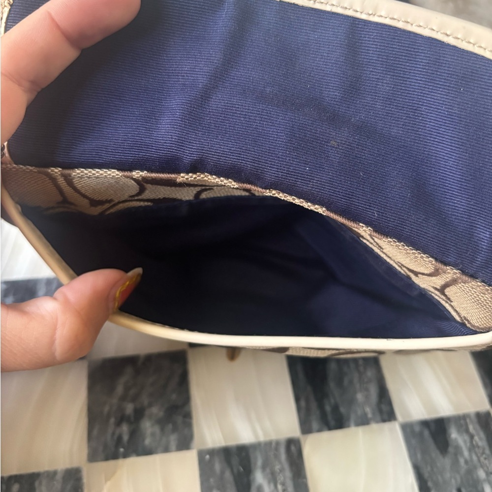 Coach Brown and Cream Wristlet - Picture 8 of 8